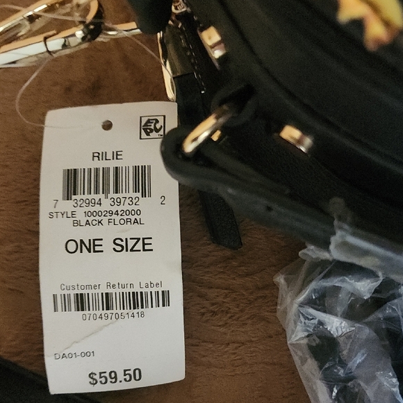 Floral Mini Bag with Pearl Accents - Picture 5 of 5